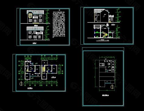 一套简单实用独栋新农村住宅小楼cad装饰装修素材免费下载图片编号4671593 六图网