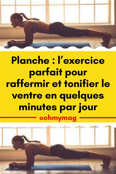 Planche Lexercice Parfait Pour Raffermir Et Tonifier Le Ventre En