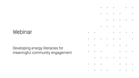 Developing Energy Literacies For Meaningful Community Engagement Youtube