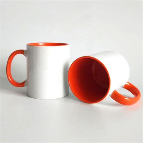 Buy Sublimation Inner Handle Color Mug Orange Sublimationwala