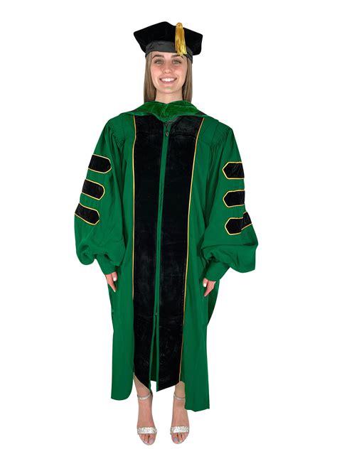 Cappe Diem Customizable Doctoral Gown Hood And Tam Deluxe Set Graduation Attire For University