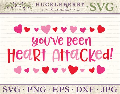 Confetti Prank you've Been Heart Attacked SVG Cut File Set Small ...