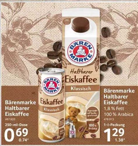 Bärenmarke Haltbarer Eiskaffee Klassisch Angebot bei EDEKA