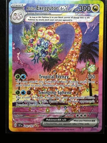 Alolan Exeggutor Ex Pokemon Tcg Surging Sparks Illustration