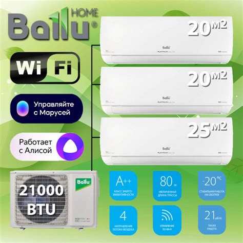 Инверторная мультисплит-система Ballu на 3 комнаты,21+(7+7+9) - купить ...