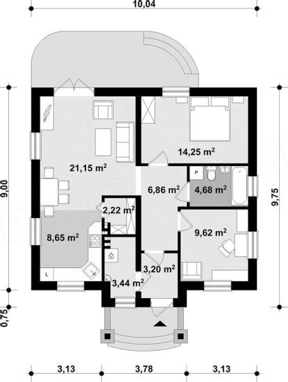 Proiect De Casa Cu 2 Camere Living Baie Si Bucatarie Totul In Doar