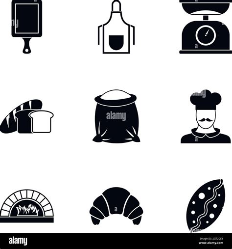 Bakery Icons Set Simple Style Stock Vector Image Art Alamy