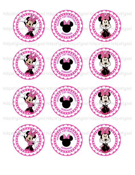 Toppers Para Cupcakes De Minnie Mouse Colorear Dibujosletras Porn Sex