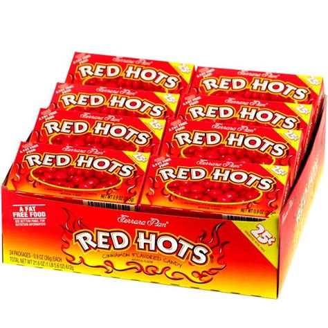 Ferrara Pan Red Hots Candy - 24CT Case • Oh! Nuts®