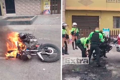 Smp Vecinos Queman Moto De Sujeto Que Intent Robar Celular Video