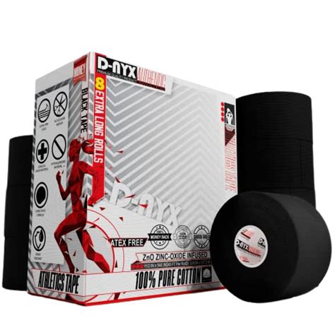 Black Athletic Sports Tape 3xRoll | D-NYX Sports Tape