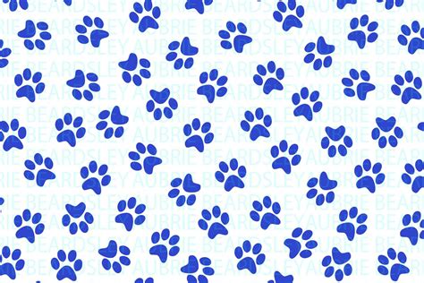 Blue Paw Print Background