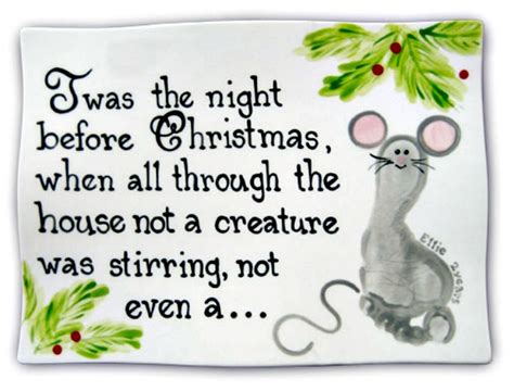 The Night Before Christmas Poem Printable And Footprint Mouse Craft