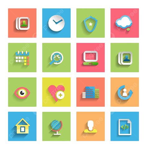 Flat University Vector Art Png Flat Icon Set Universal Icons Light