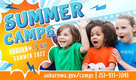 Summer Camp Options With Auburn Parks Arts Recreation