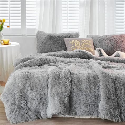 Amazon Flysheep Luxury Faux Fur King Size Comforter Set Shaggy