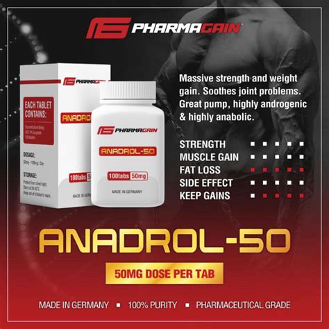 Pharma Gainz Anadrol Sizing Bulking Weight Gain Strength Muscle