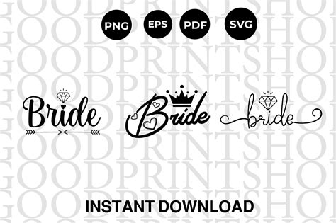 Bride Calligraphy Text Design. Bachelore Graphic by goodprintsshop ...