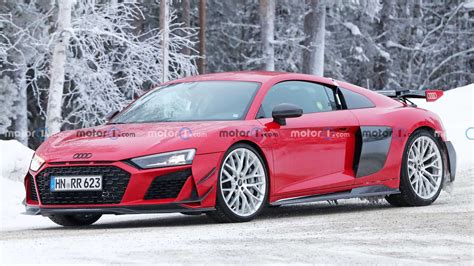 Decked Out Audi R8 With Aero Upgrades Possible RWD Spied In Snow