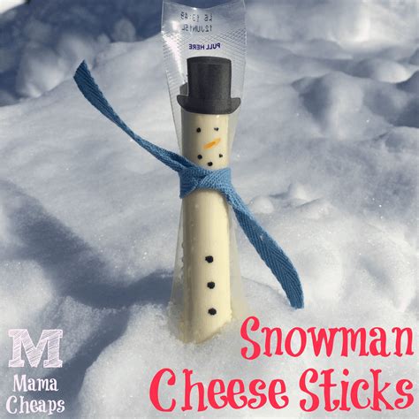 Easy String Cheese Snowmen Snacks - Mama Cheaps®