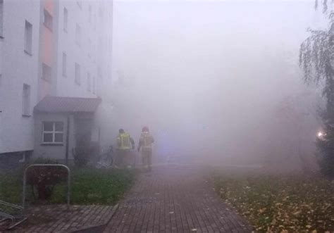 Pożar lokalu w piwnicy w bloku przy Wileńskiej Ogromne zadymienie w