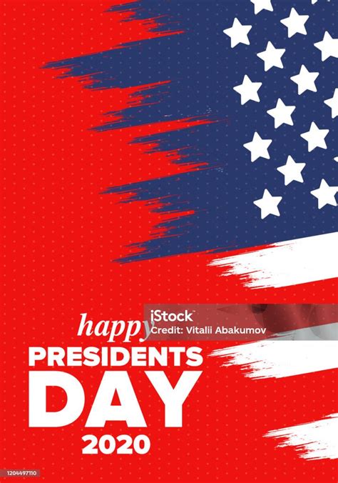 Happy Presidents Day In United States Washingtons Birthday Federal Holiday In America Celebrated