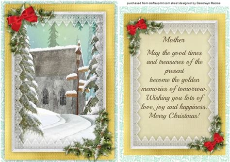 Christmas Greetings With Verse Mother 6 Cup7968041398 Craftsuprint