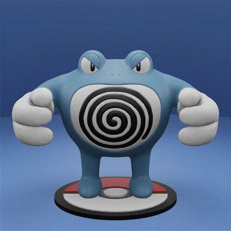 Fichier STL Pokemon No 060 061 062 186 Poliwag Poliwhirl