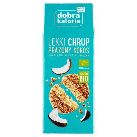 Dobra Kaloria talarki lekki chrup prażony kokos EKO 80g