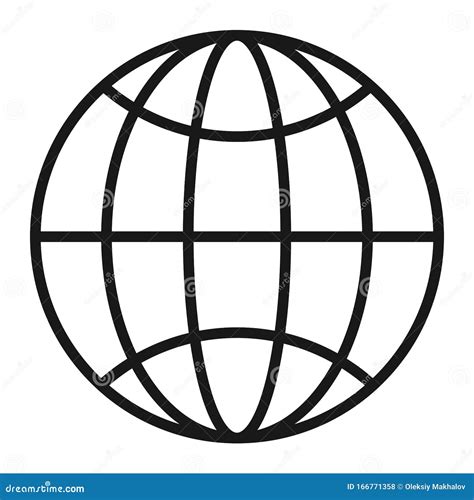 International Globe Line Art Icon For Apps And Websites Design On White