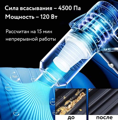 Аккумуляторный ручной автомобильный пылесос с насадками - Купить в ...