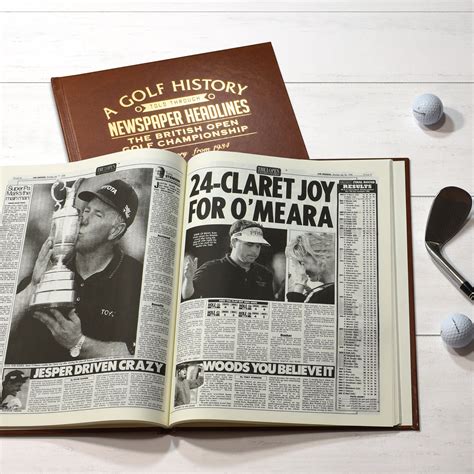 History Of The Open Golf Memorabilia Book Historic Newspapers