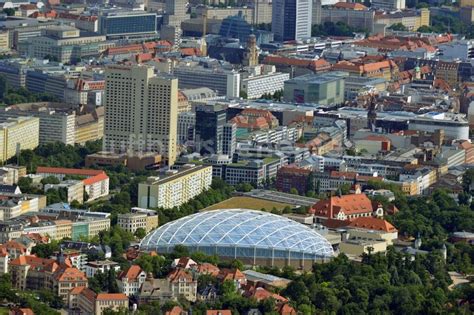 Leipzig Aus Der Vogelperspektive Stadtansicht Der Innenstadt Der