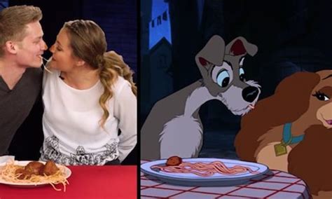 VIDEO: Spaghetti Kiss Scene From ‘Lady & The Tramp’ Recreated with ...