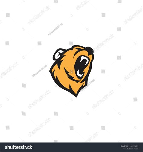 Animal Vector Illustration Angry Grizzly Bear Stock Vector (Royalty ...