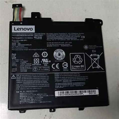 Lenovo Genuine L M P Laptop Battery Battery Type Lithium Ion