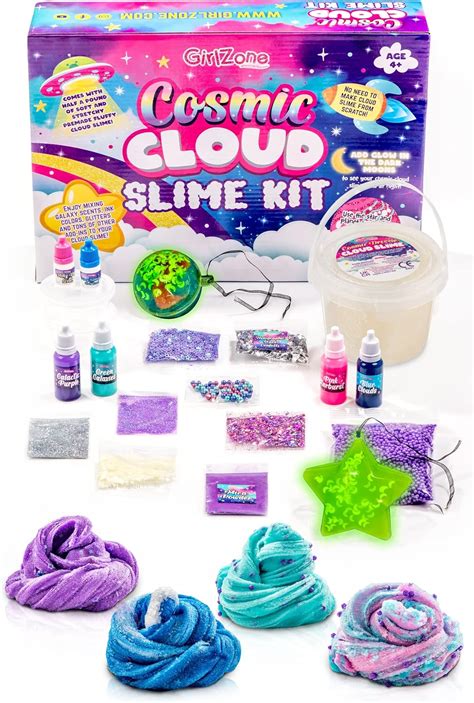 Girlzone Kit De Slime De Nuages Cosmiques Et Slime D J Fait Crunchy De