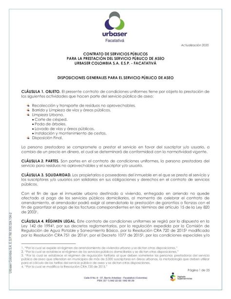 PDF CONTRATO DE SERVICIOS PÚBLICOS PARA LA CLÁUSULA 1 OBJETO