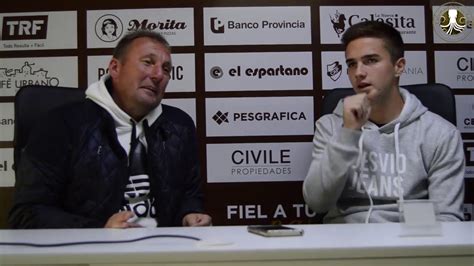 Claudio Spontón y Agustín Palavecino en la previa de Platense vs River