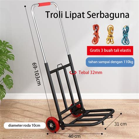 Jual Troli Trolley Troly Lipat Serbaguna Trolley Besi Lipat Troli Galon Jakarta Utara Gogo