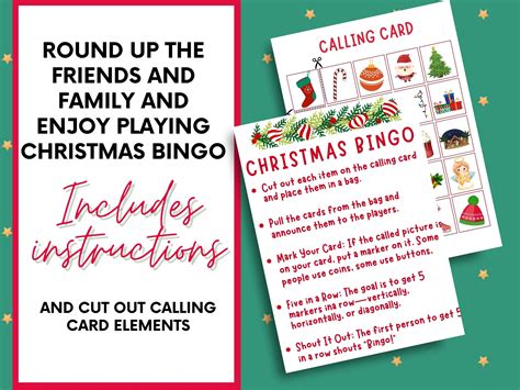 Christmas Bingo Cards Christmas Game Holiday Bingo Christmas Printable ...