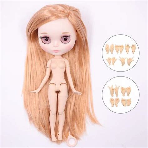 Nude Blythe Doll From Factory 12 Jointed Body Face White Skin Multi Hair 1 6 EBay