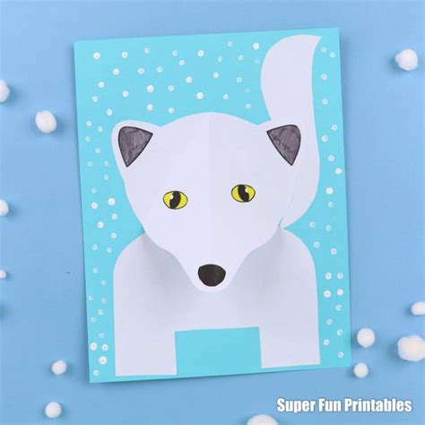 3D Arctic fox craft - The Craft Train