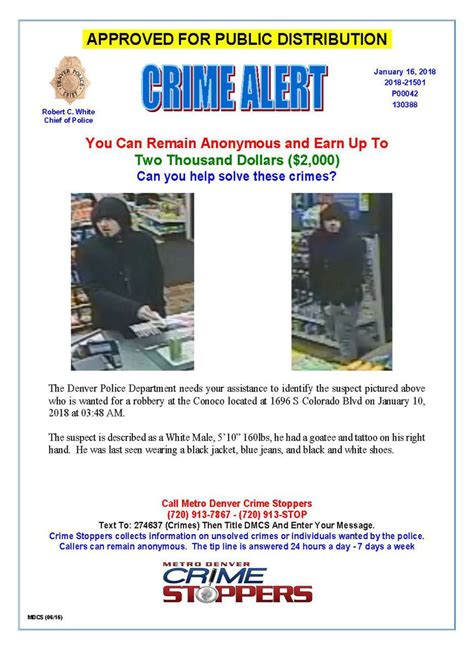 Denver Police Dept On Twitter Denver Do You Recognize This Robbery