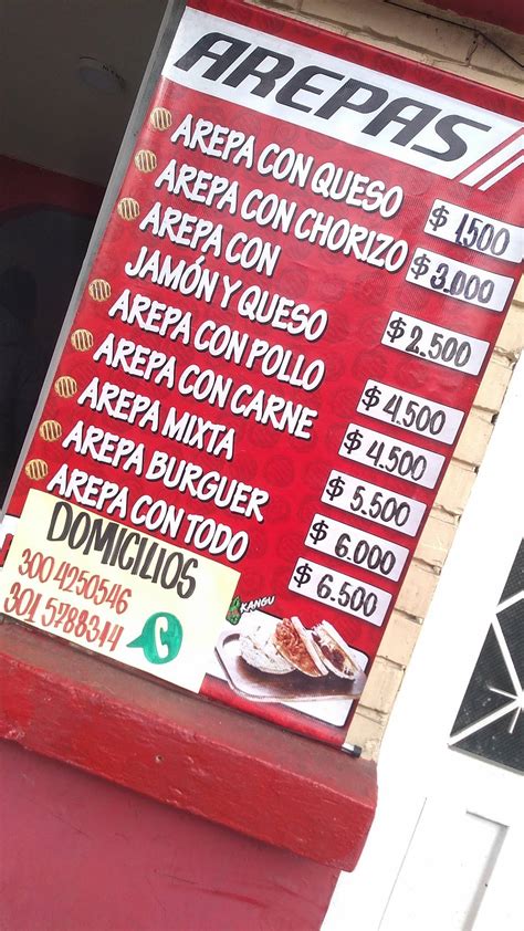 Menu At Qu Rica Arepa Restaurant Bogot