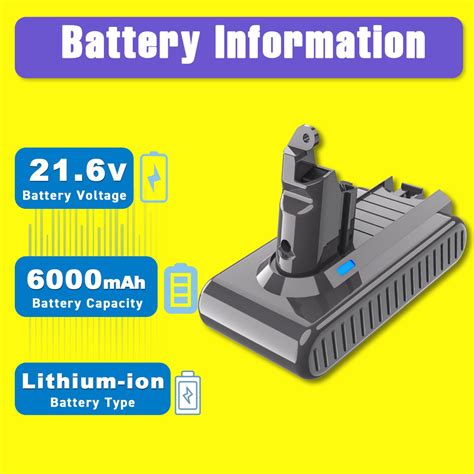 Аккумулятор для пылесоса Dyson V6, DC62, SV03, SV09, DC58 (21.6V ...