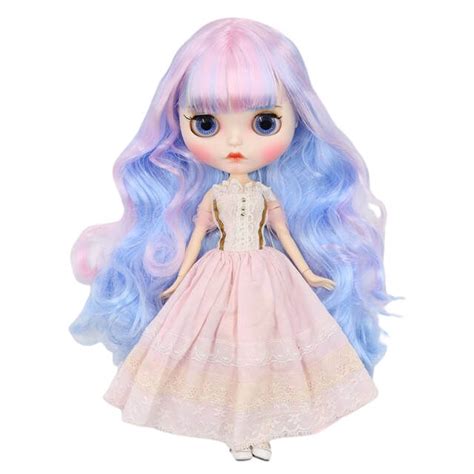 Nora Premium Custom Neo Blythe Doll With Multi Color Hair White Skin