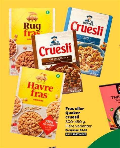 Fras Eller Quaker Cruesli Tilbud Hos Netto