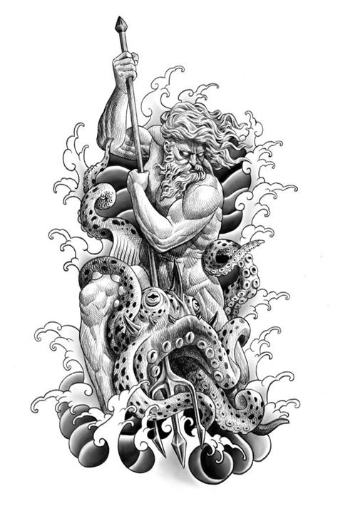 210 Amazing Poseidon Tattoo Designs With Meanings 2023 Greek Gods Ink