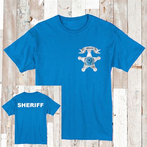 Custom Sheriff T Shirt Kids Tee Shirt Custom Sheriff Kids Clothes